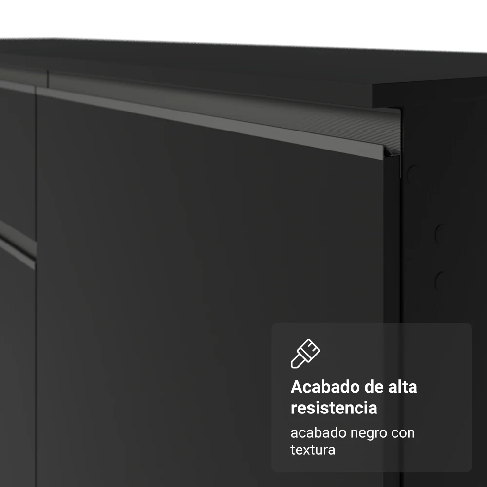 Despensero 40 cm 2 Puertas con Patas Negro Nice Madesa - Image 7