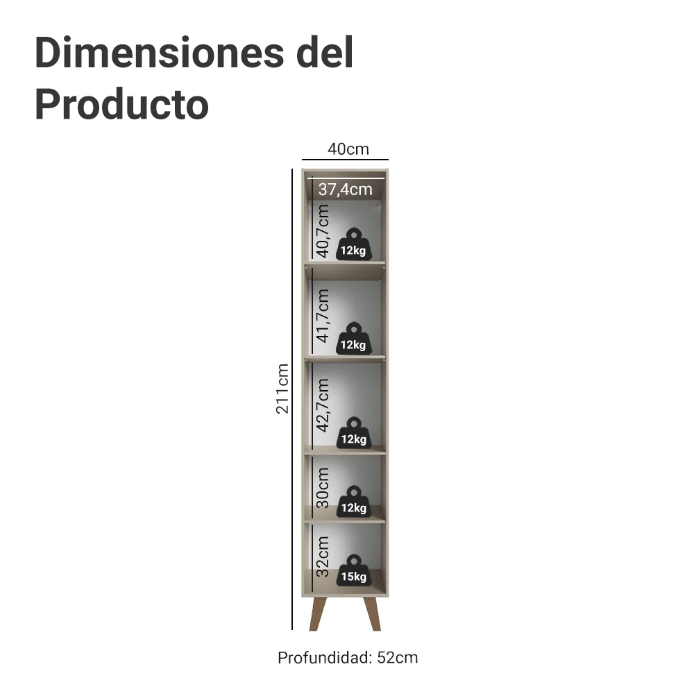 Despensero 40 cm 2 Puertas Con Patas Nice Crema - Image 2