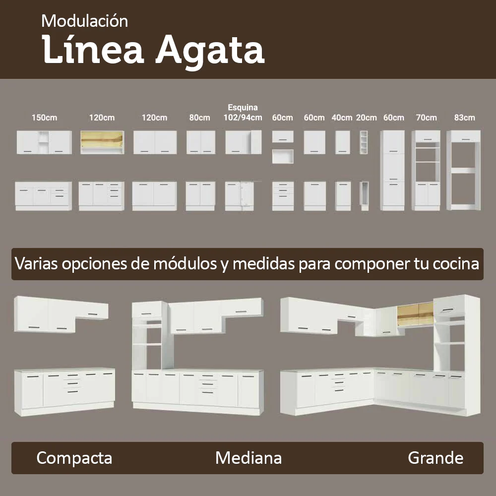 Despensero 40 cm 2 Puertas e 2 Nichos Blanco Agata Madesa - Image 9