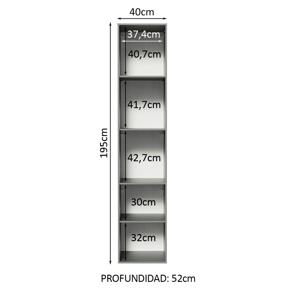 Despensero 40 cm 2 Puertas Sin Patas Nice Gris - Image 3