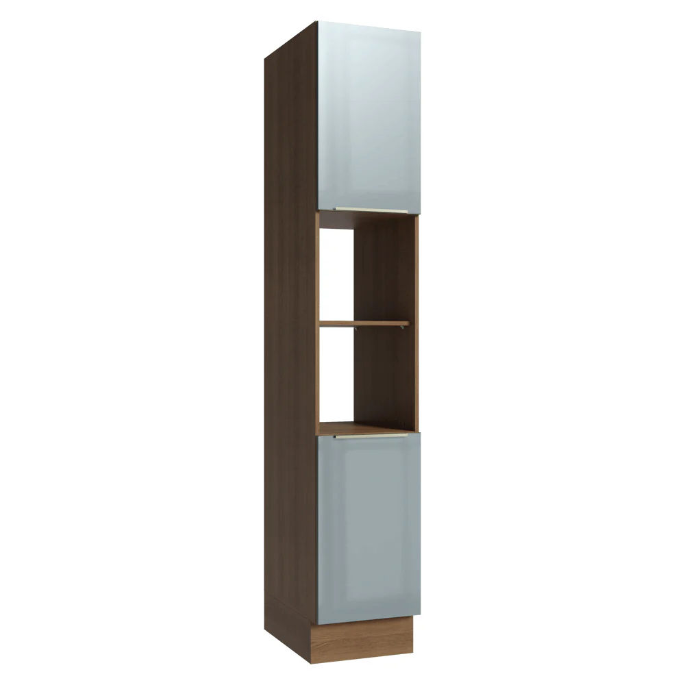 Despensero 40cm 2 Puertas e 2 Nichos Marrón/Gris Lux Madesa