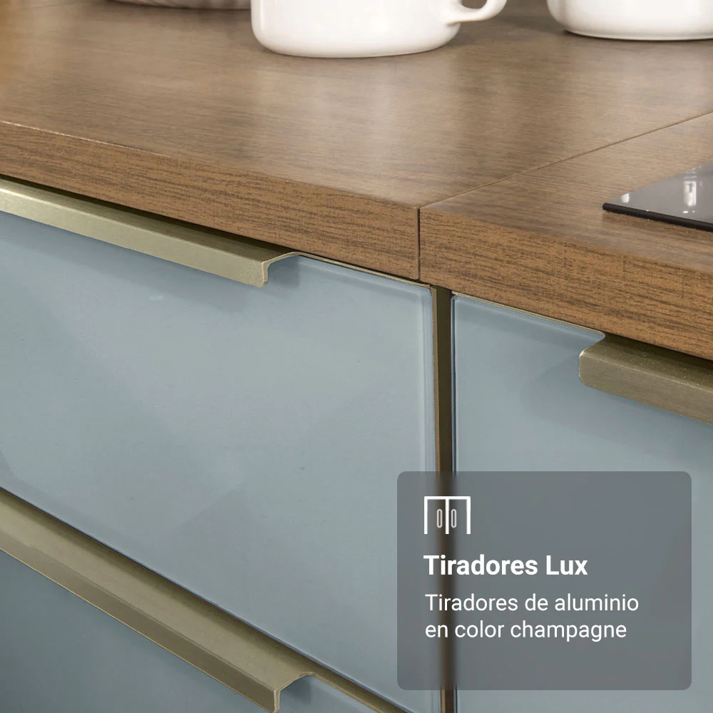 Despensero 40cm 2 Puertas e 2 Nichos Marrón/Gris Lux Madesa - Image 7