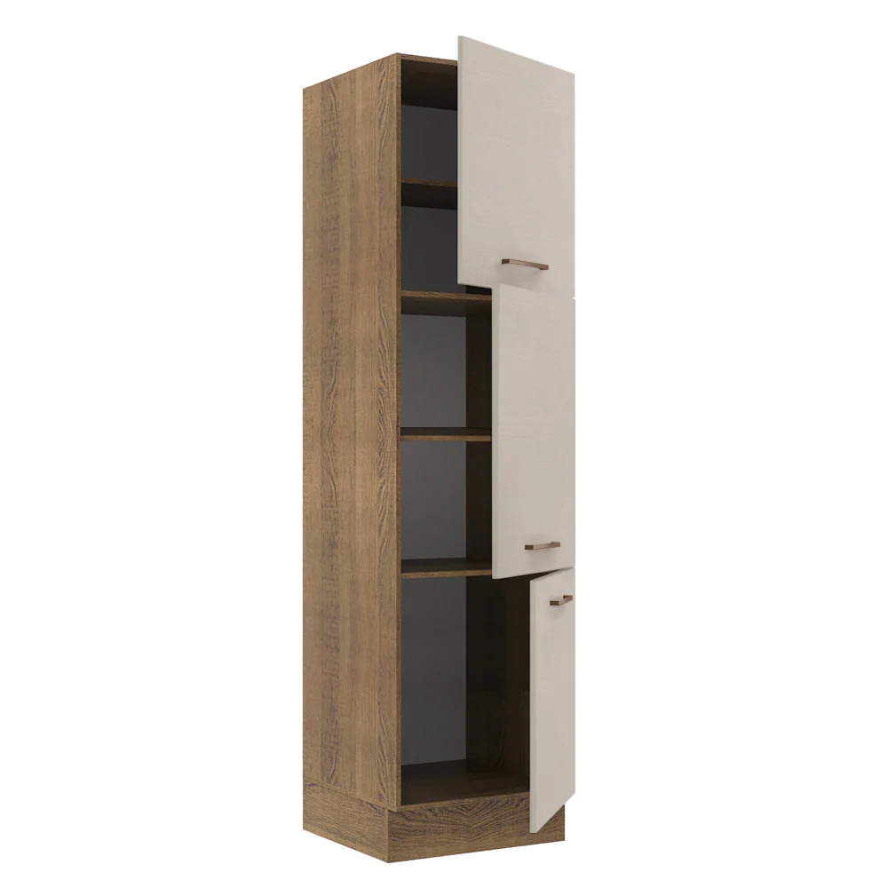 Despensero 60 cm 3 Puertas Marrón/Crema Agata Madesa - Image 6
