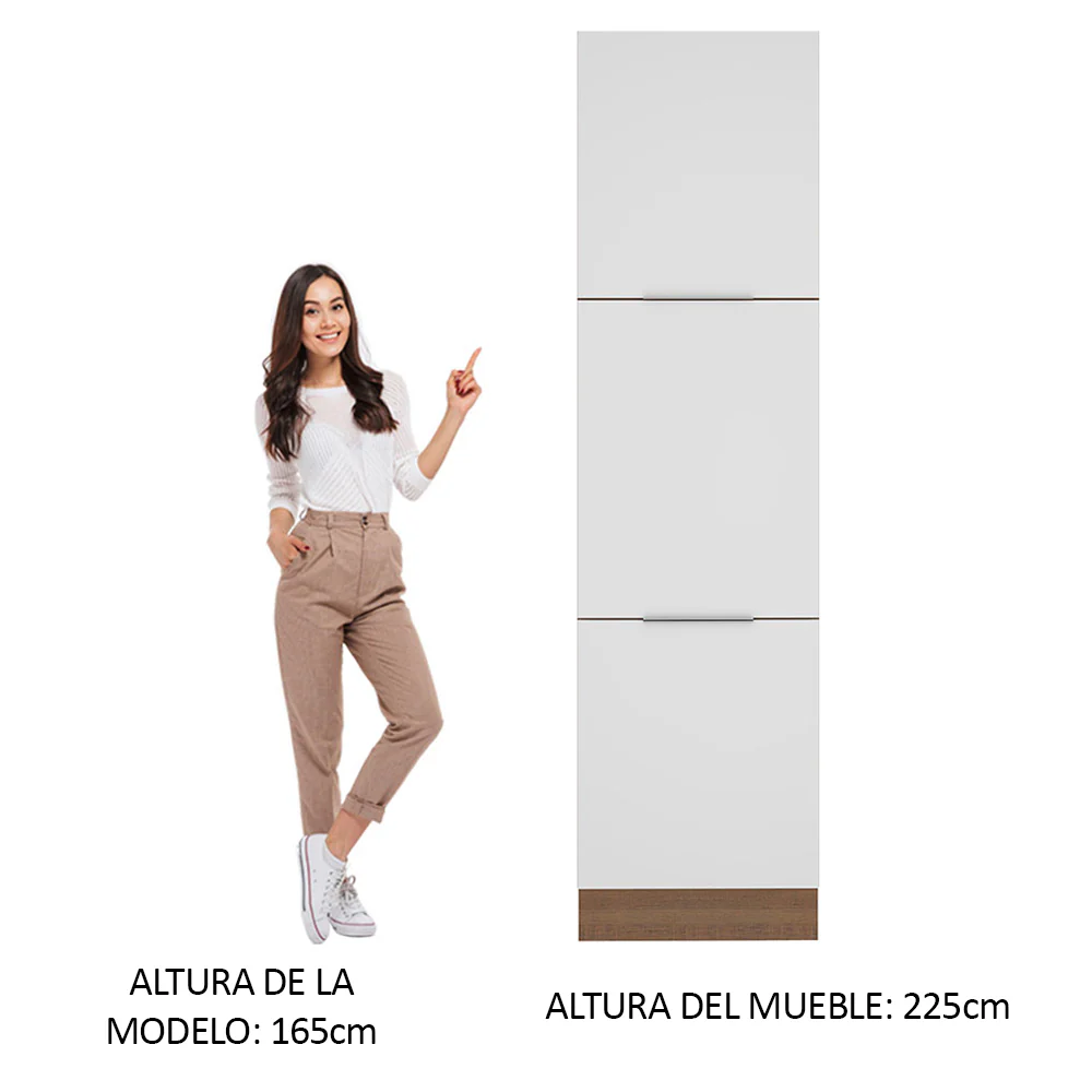 Despensero 60 x 60 cm 3 Puertas Marrón/Blanco Stella Madesa - Image 3