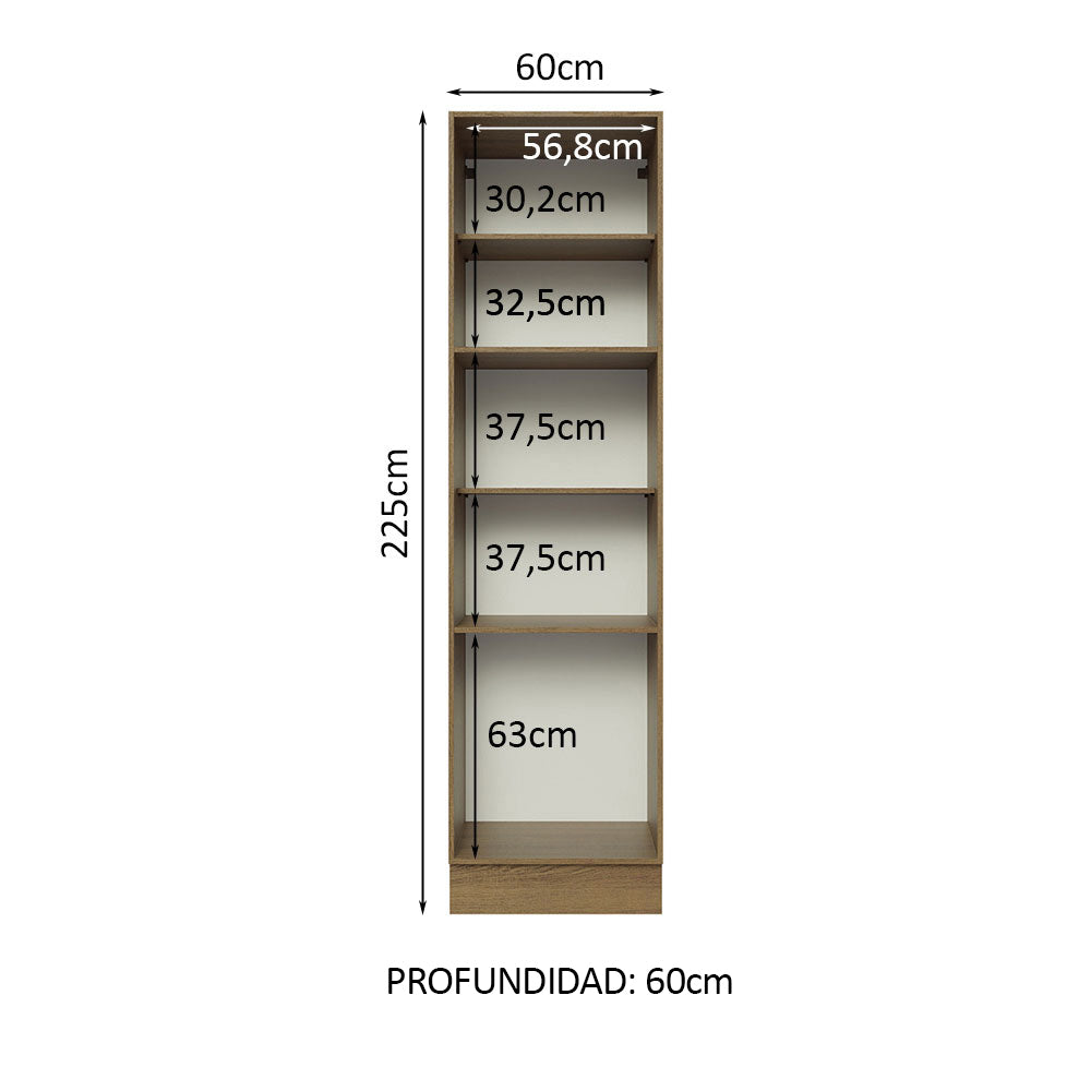 Despensero Madesa Glamy 60 x 60 cm 3 Puertas Marrón - Image 3