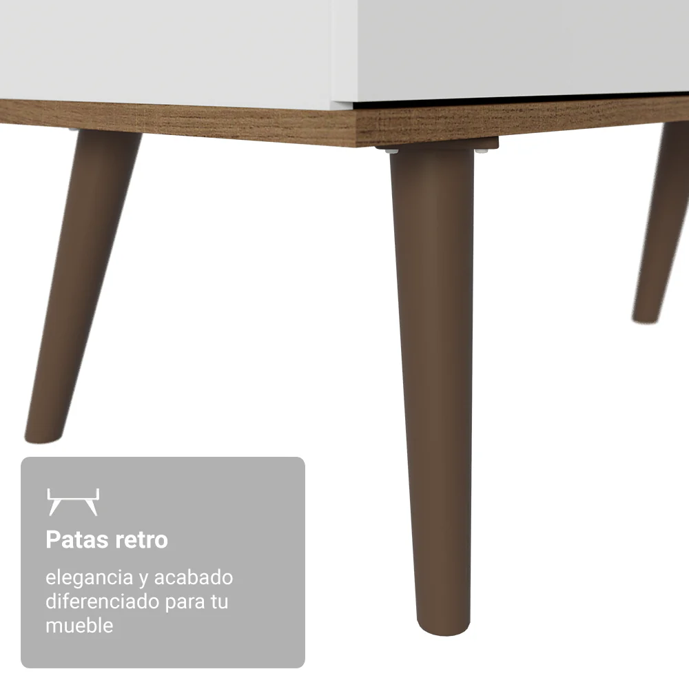 Escritorio Esquinero Gamer Blanco/Marrón Lisboa Madesa - Image 7