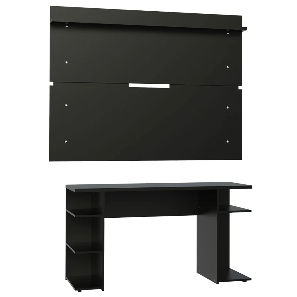 Escritorio Gamer Madesa 9409 con Panel para TV hasta 65 Pulgadas Negro - Image 8