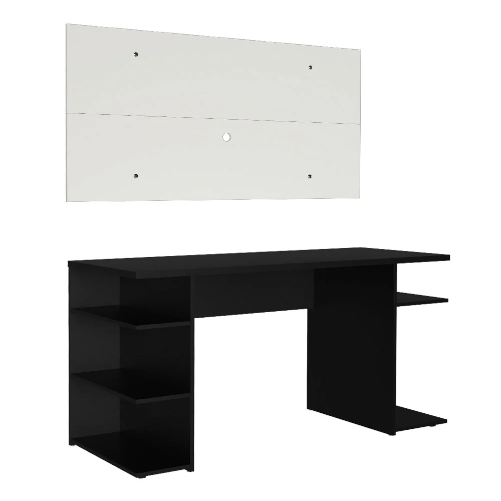 Escritorio Gamer Madesa 9409 e Panel para TV hasta 50 Pulgadas Negro/Blanco - Image 6
