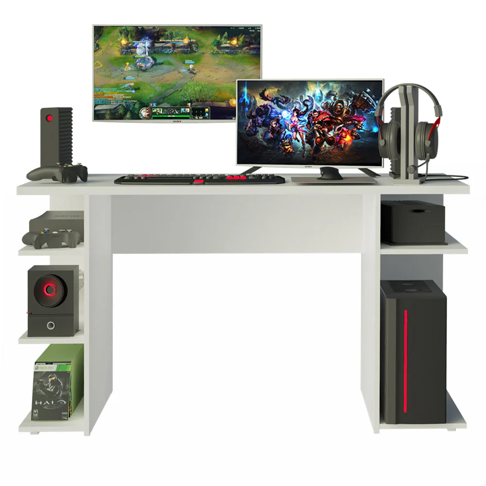 Escritorio Gamer Para PC y Consola Blanco - Image 3