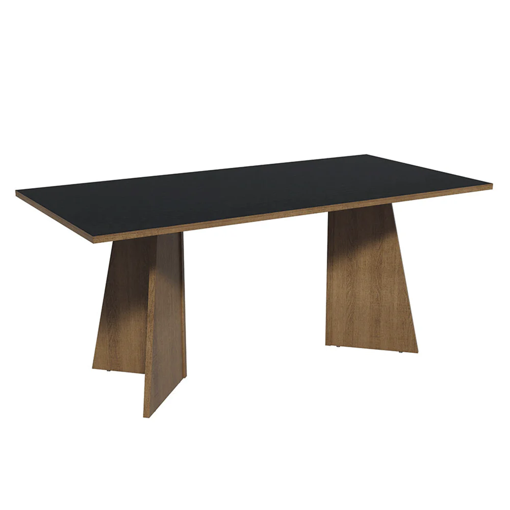 Escritorio para Oficina Director Presidente 180 cm 5388 Marrón/Negro - Image 7