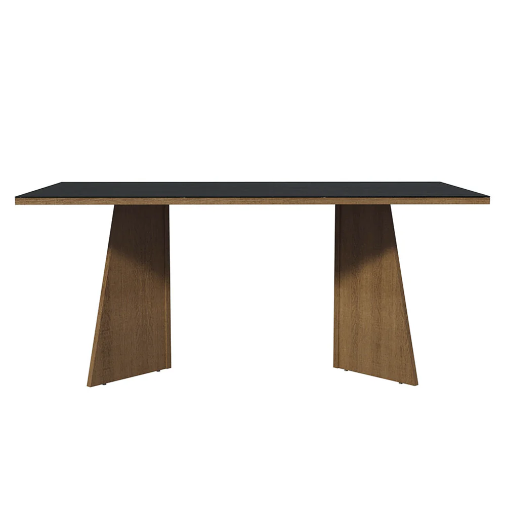 Escritorio para Oficina Director Presidente 180 cm con Tapa de Vidrio 5388 Marrón/Negro - Image 6