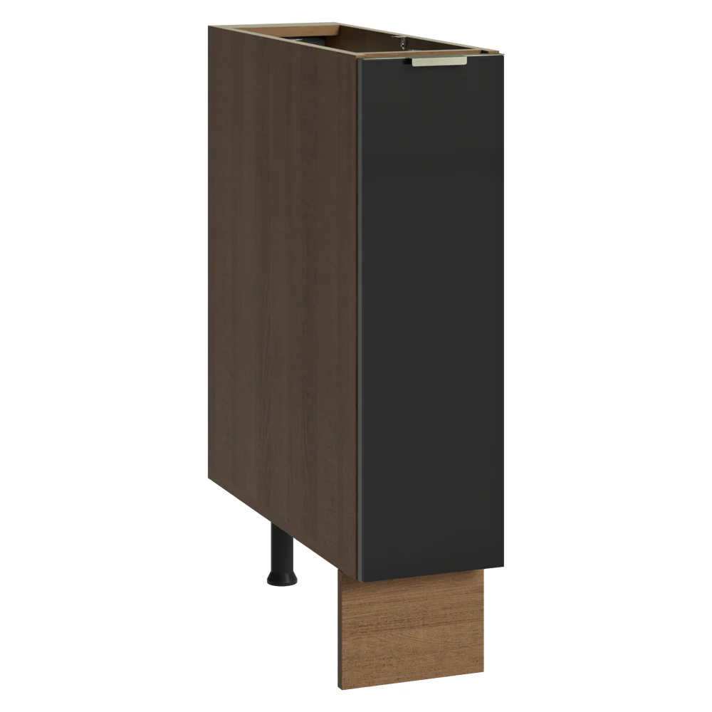 Especiero 20 cm X 60 cm, 1 puerta (Sin Mesada) Marrón/Negro Lux Madesa