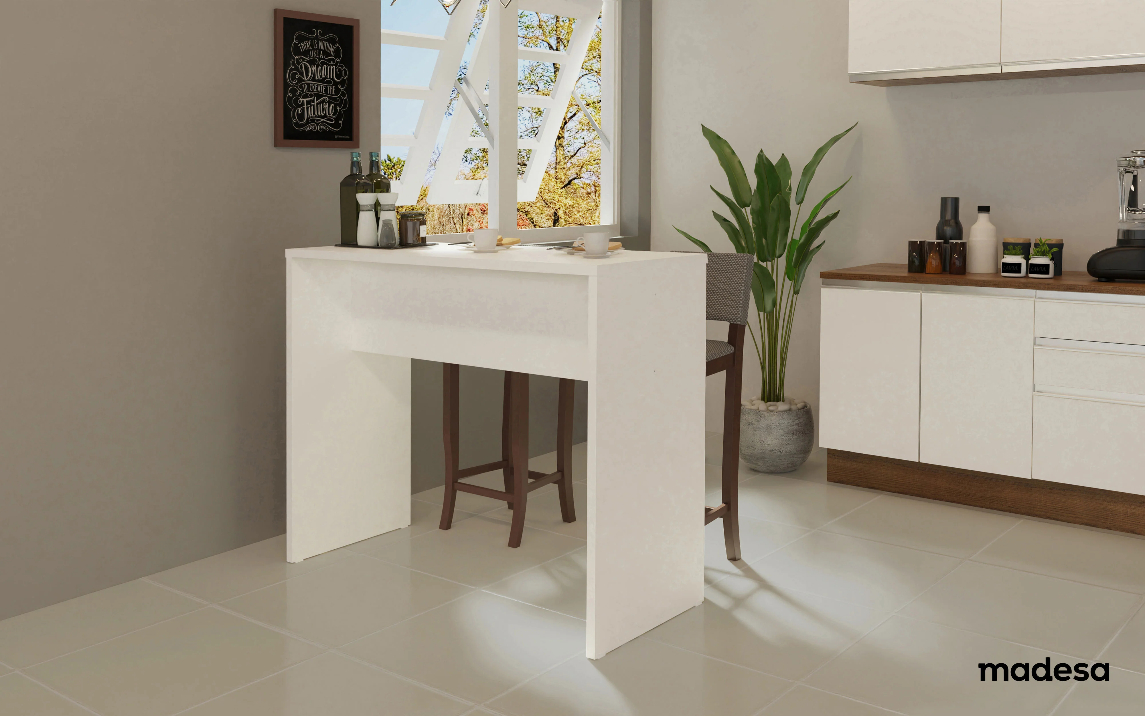 Isla de Cocina con Barra desayunador Madesa 115cm BB - Image 10