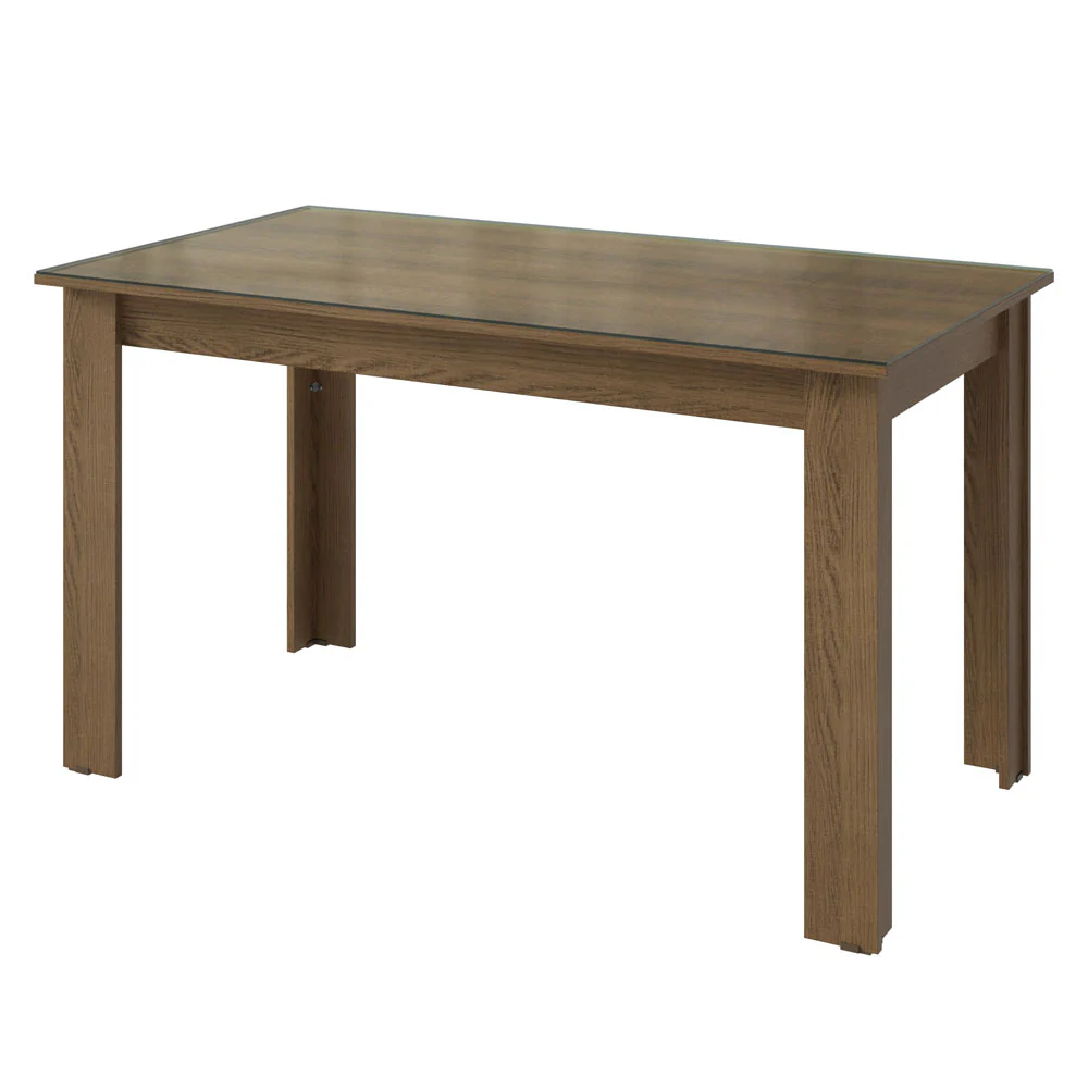 Juego de Comedor con Mesa de Tapa de Vidrio y 4 Sillas Marrón/Imperial Celina Madesa - Image 7