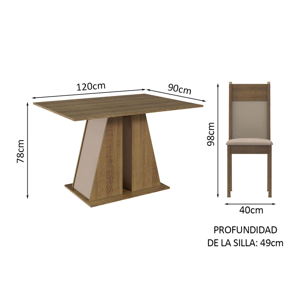Juego de Comedor con Mesa y 4 Sillas Madesa Angel RCB - Image 15