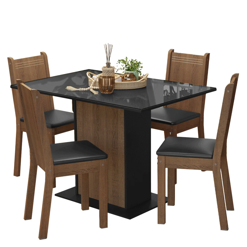 Juego de Comedor con Mesa y 4 Sillas Madesa Camélia MN 01 - Image 3