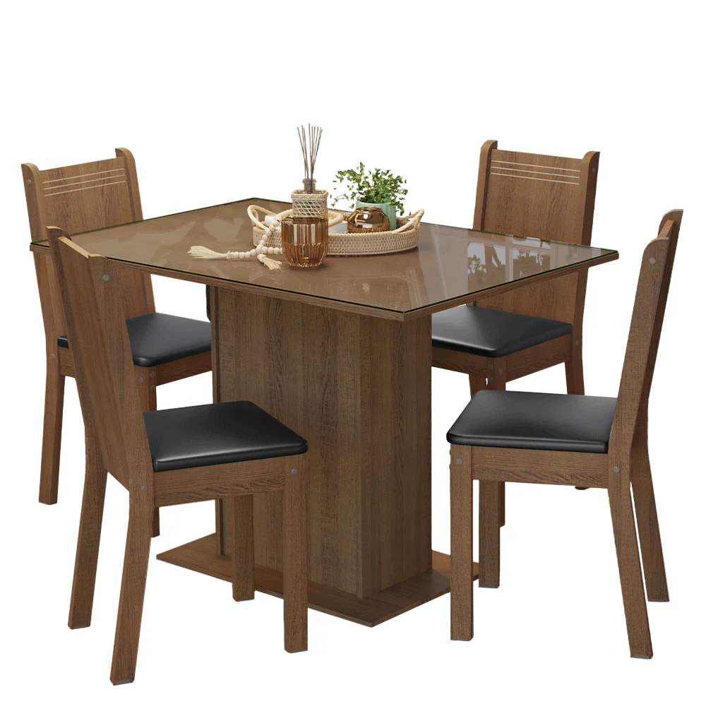 Juego de Comedor con Mesa y 4 Sillas Madesa Camélia MN - Image 3