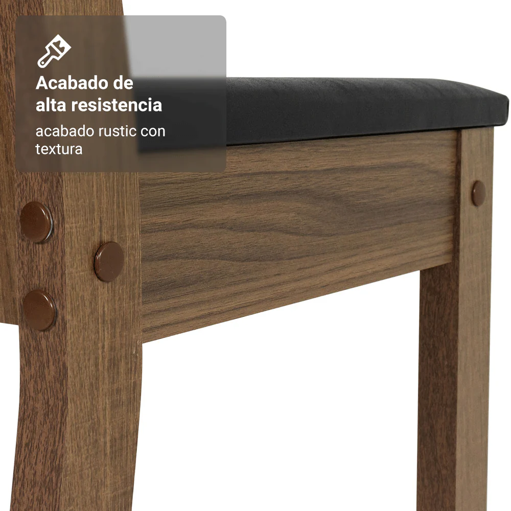 Juego de Comedor con Mesa y 4 Sillas Madesa Camélia MN - Image 7