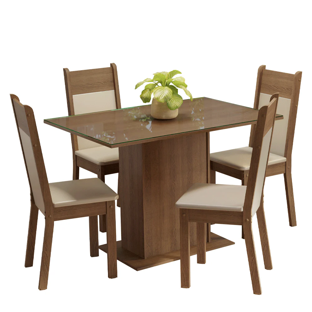 Juego de Comedor con Mesa y 4 Sillas Madesa Viena MC - Image 3