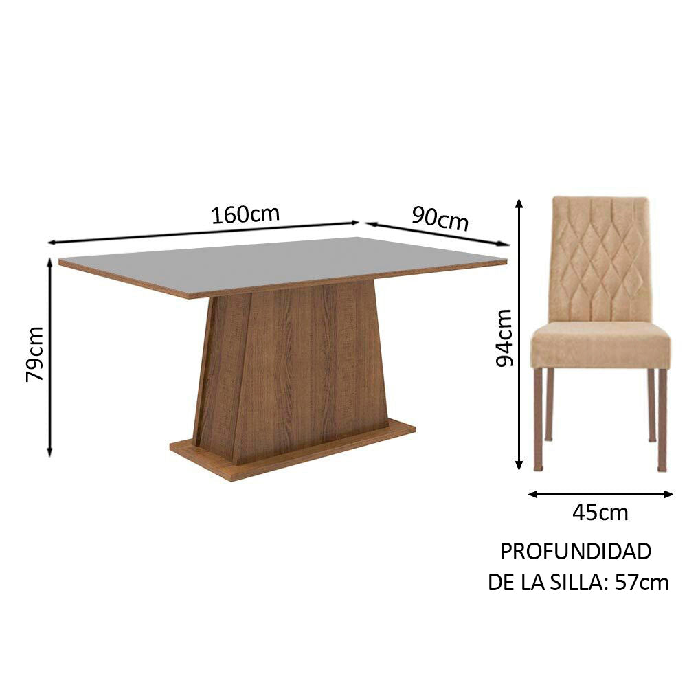 Juego de Comedor con Mesa y 6 Sillas Madesa Britney MGI - Image 2