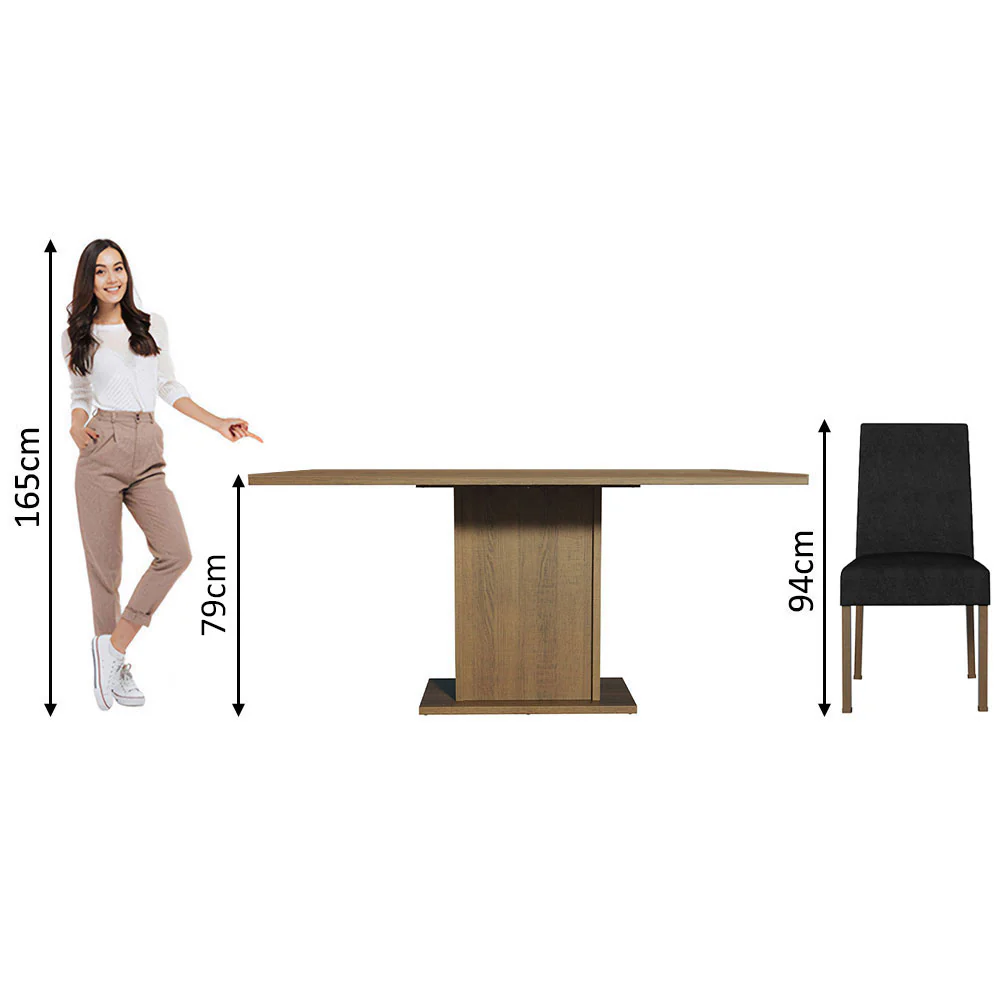 Juego de Comedor con Mesa y 6 Sillas Madesa Oxford Renata MM - Image 4