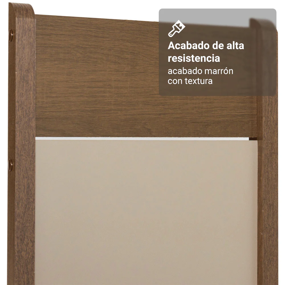 Juego de Comedor Madesa Lola Mesa Tapa de Madera con 2 Sillas Marrón/Crema/Sintético Beige - Image 7