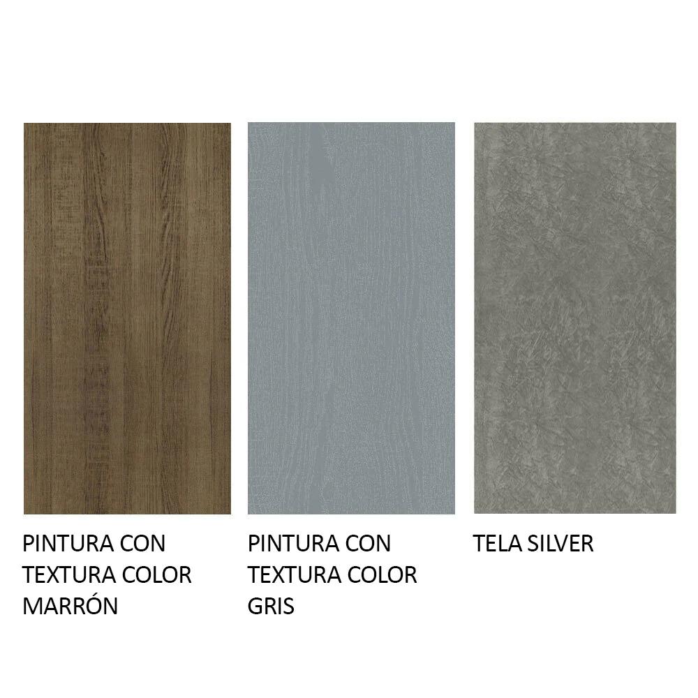 Juego de Comedor Mesa con Tapa de Madera 4 Sillas Marrón/Gris/Plata Livia Madesa - Image 8