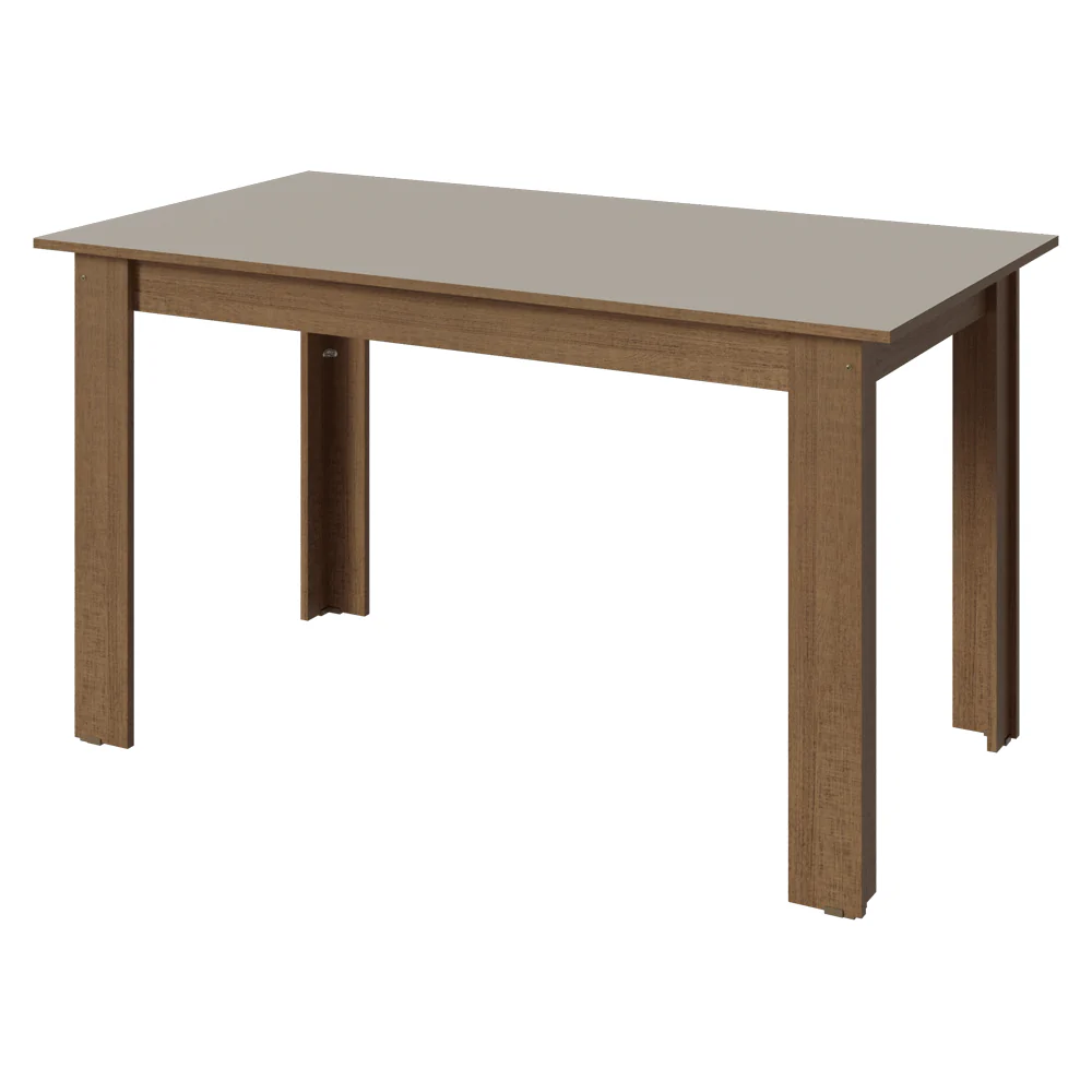 Juego de Comedor Mesa con Tapa de Madera 6 Sillas Marrón/Crema/Floral Hibiscos Madesa - Image 5