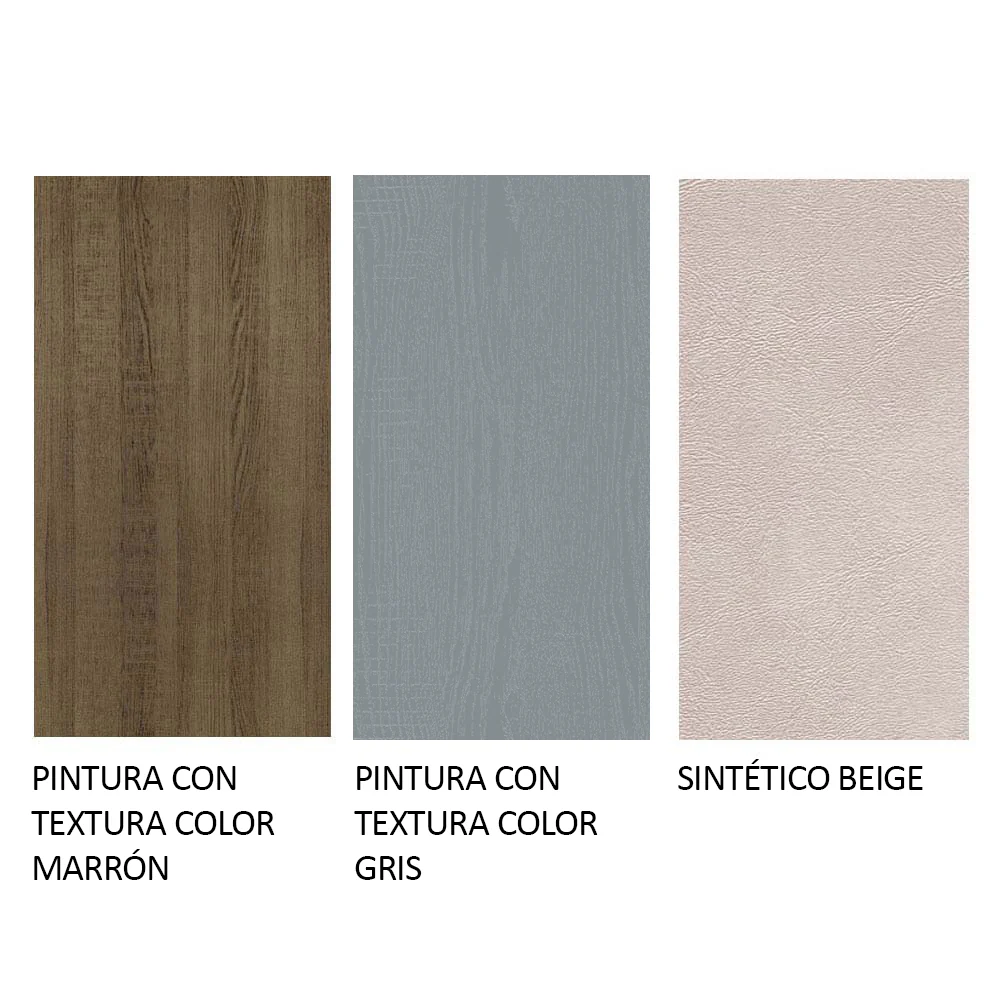 Juego de Comedor Mesa Tapa de Madera 4 Sillas Marrón/Gris/Sintético Beige Samara Madesa - Image 10