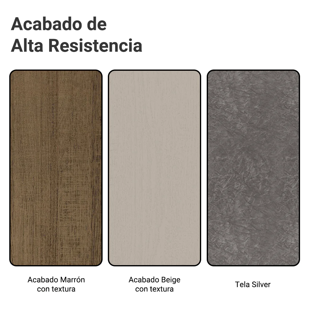 Juego de Comedor Mesa Tapa de Madera 6 Sillas Marrón/Crema/Silver Cheryl Madesa - Image 10