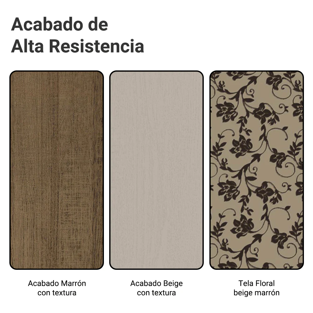 Juego de Comedor Mesa Tapa de Vidrio 4 Sillas Marrón/Crema/Tapizado Beige Marrón Madesa - Image 10
