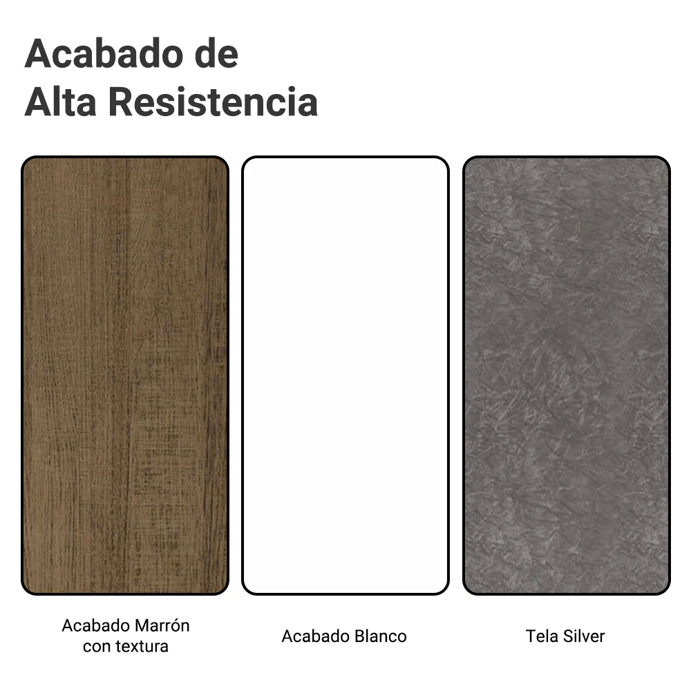 Juego de Comedor Mesa Tapa de Vidrio 6 Sillas Marrón/Blanco/Silver Alexis Madesa - Image 10