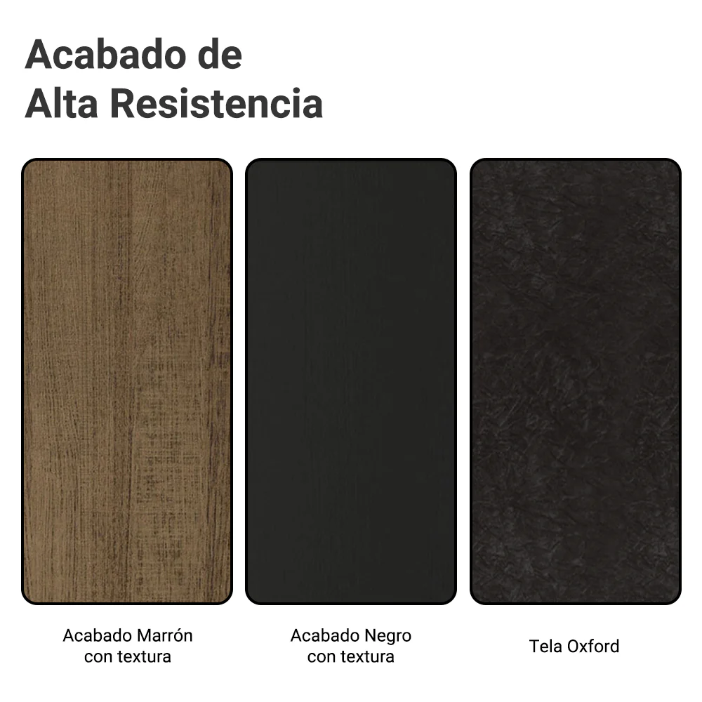 Juego de Comedor Mesa con Tapa de Madera 6 Sillas Marrón/Negro/Oxford Luciana - Image 9