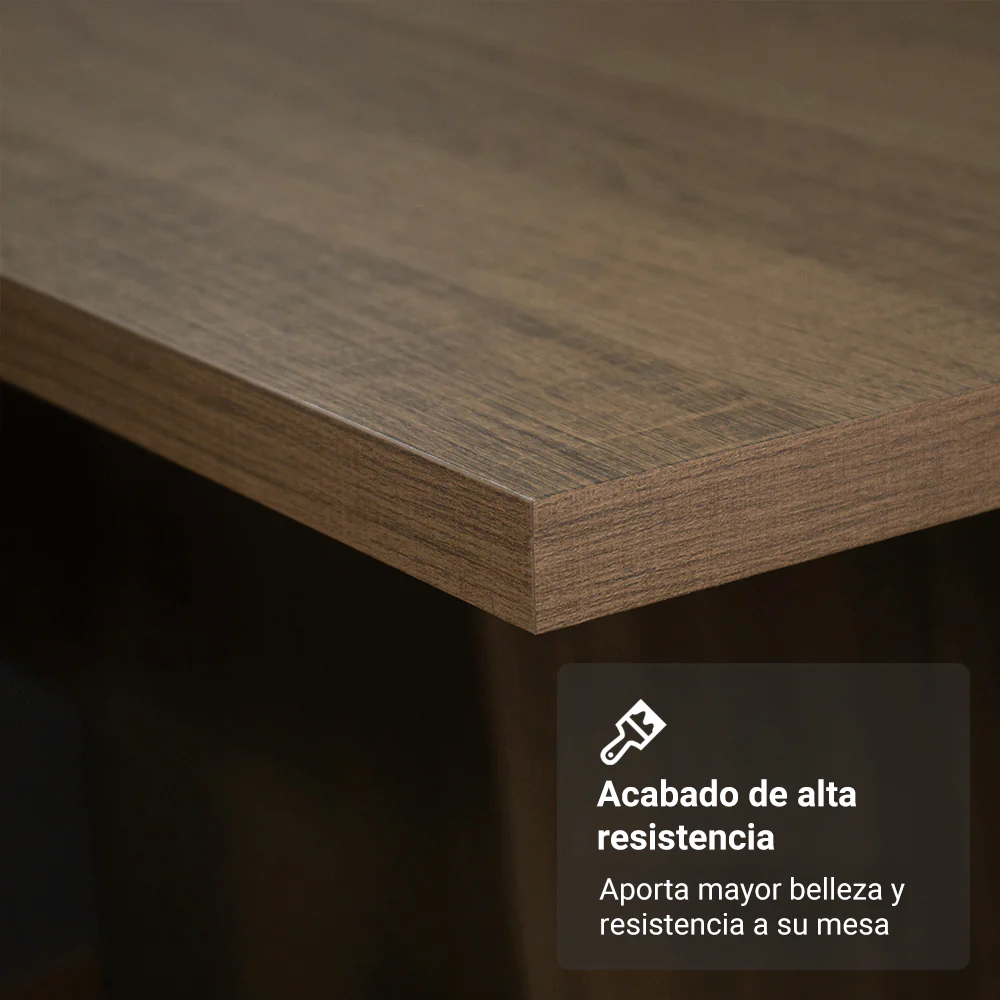 Juego de Comedor Mesada de Madera 4 Sillas Évora Marrón/Oxford - Image 6