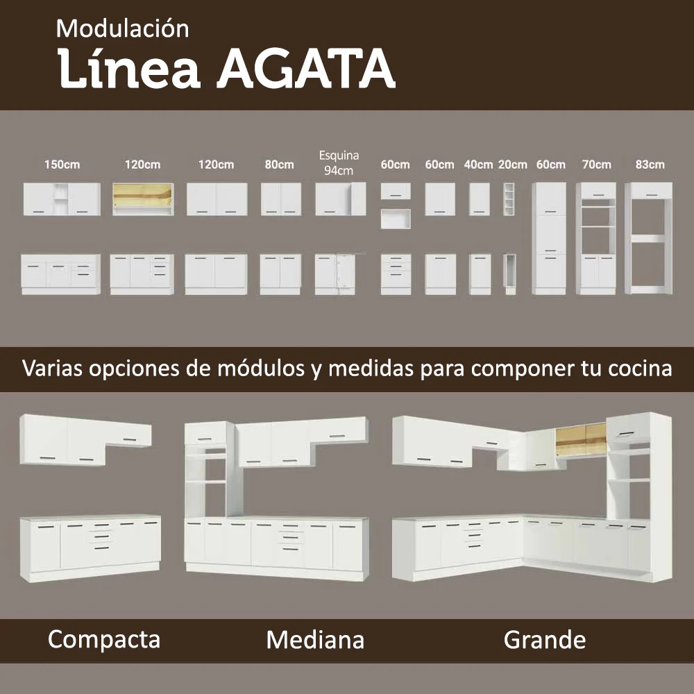 Kit 2 Bajo Mesada de Cocina Madesa Agata (Sin Tapa y Bacha de acero inoxidable) - Image 8