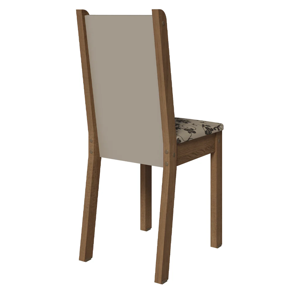 Kit 4 Sillas 4291 Marrón/Crema/Beige - Image 5