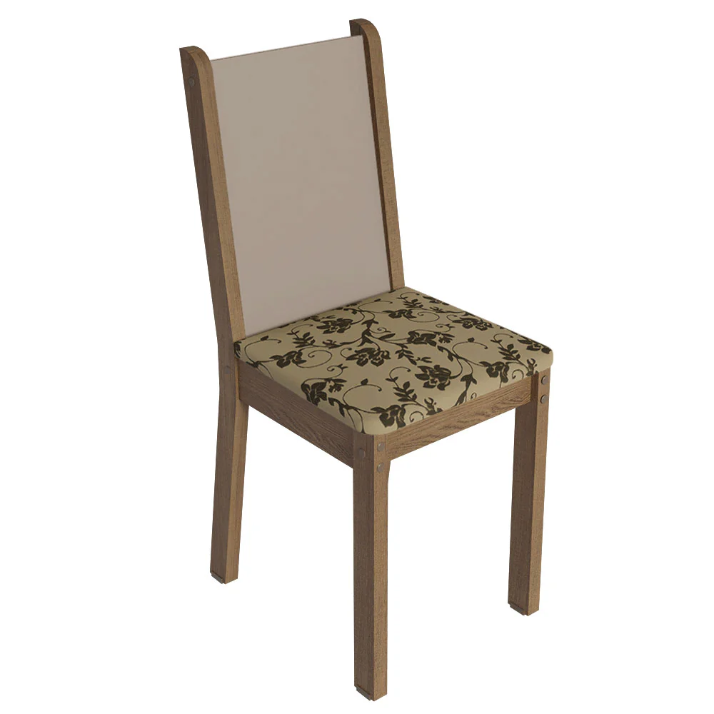 Kit 4 Sillas 4291 Marrón/Crema/Beige - Image 6