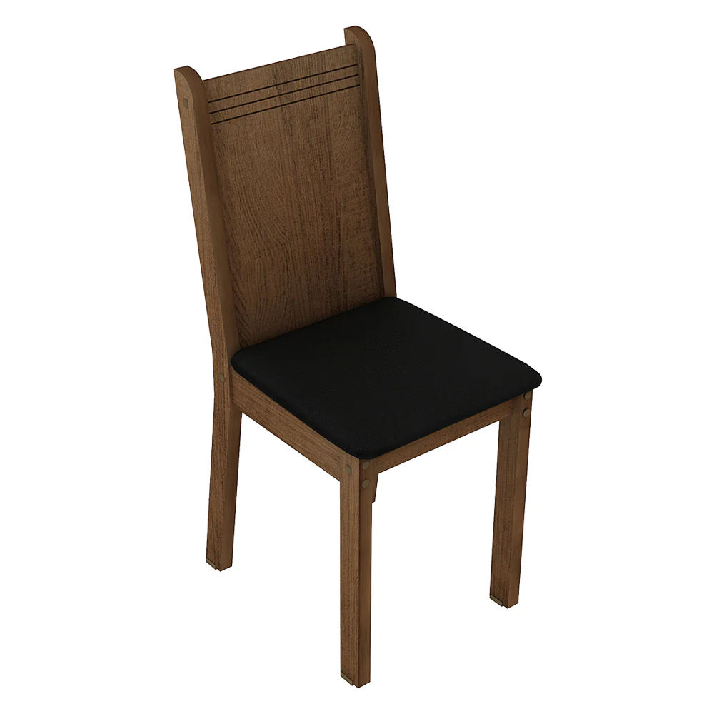 Kit 6 Sillas de Comedor 4290 Madesa Marrón/Negro - Image 3