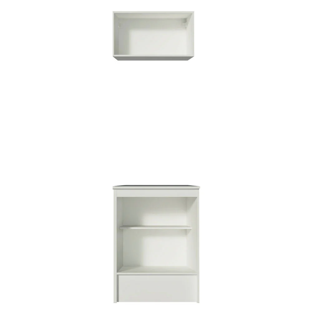 Kit Cocina 60 cm 2 Puertas con Alacena y Bajo Mesada Blanco/Negro Topazio Madesa - Image 7