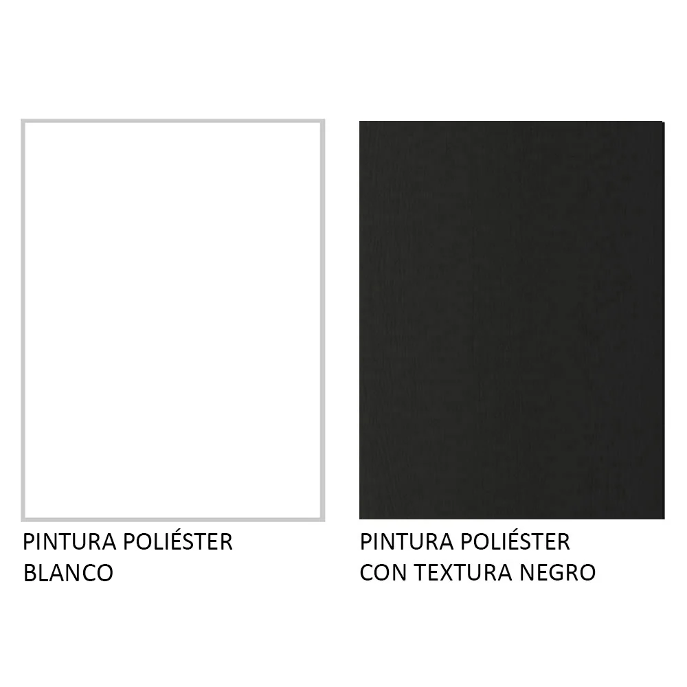 Kit con 2 Bajo mesada e 2 Alacena Multiuso 200cm Blanco/Negro Agata Madesa - Image 9
