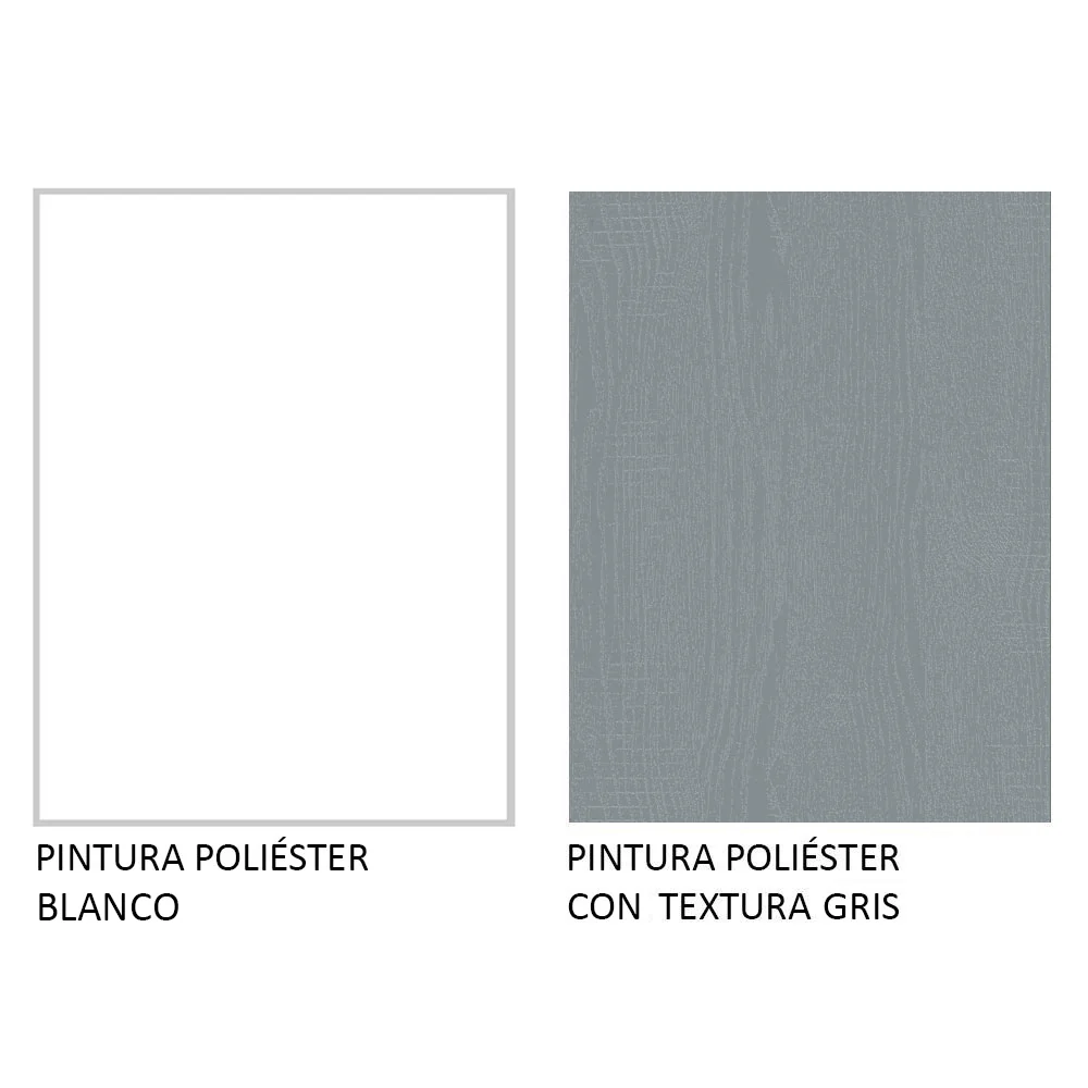 Kit con 2 Gabinetes Superiores 3 Puertas Blanco/Gris Agata - Image 7