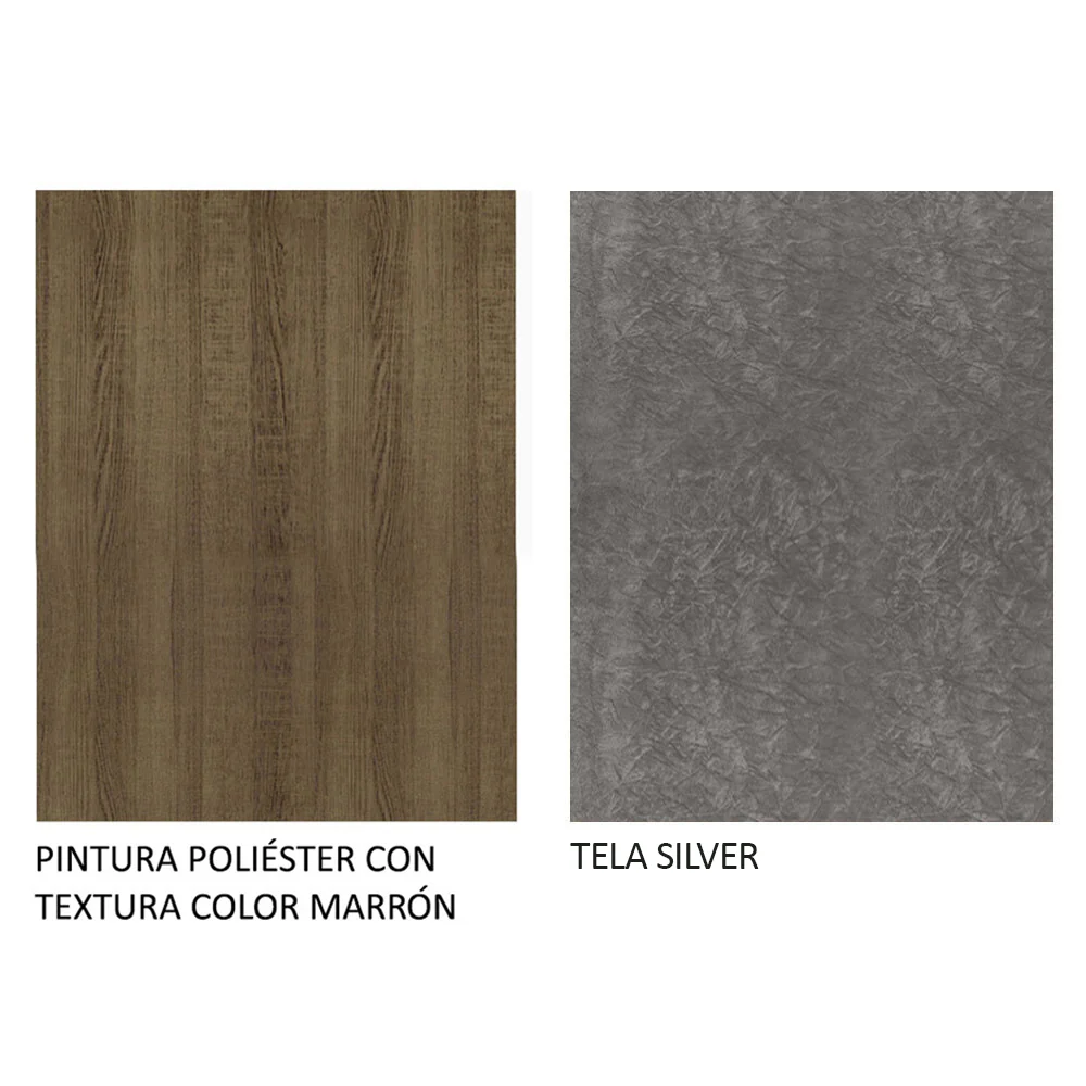 Kit de 2 Sillas de Comedor 4255 Marrón/Silver - Image 9
