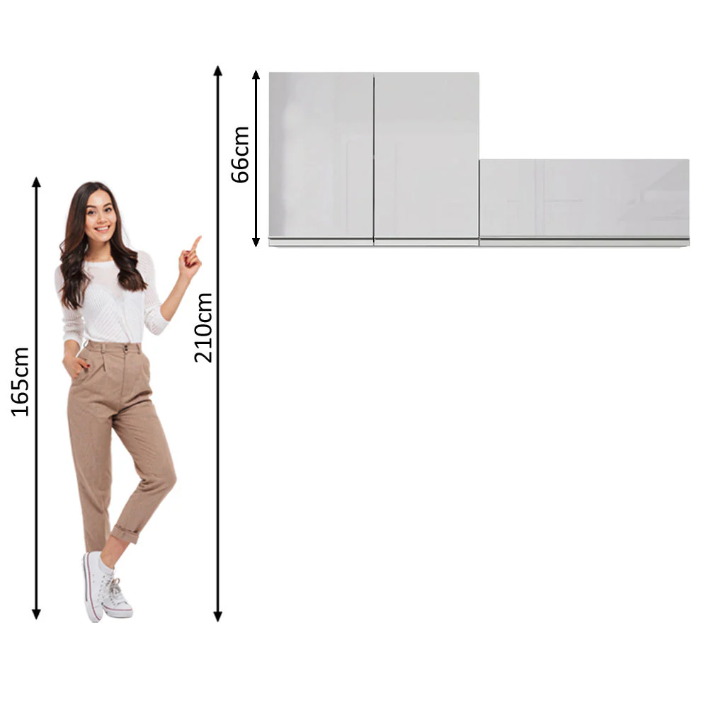 Kit Lavadero Madesa Acordes 100% MDF con 2 Alacenas Blanco Brillante - Image 3
