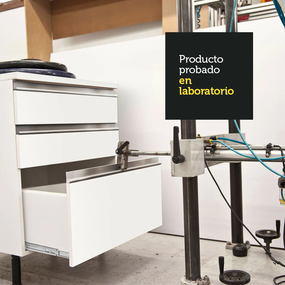 Kit Lavadero Madesa Acordes 100% MDF con Alacena, Bajo Mesada esquinero y Despensero Blanco Brillante - Image 6