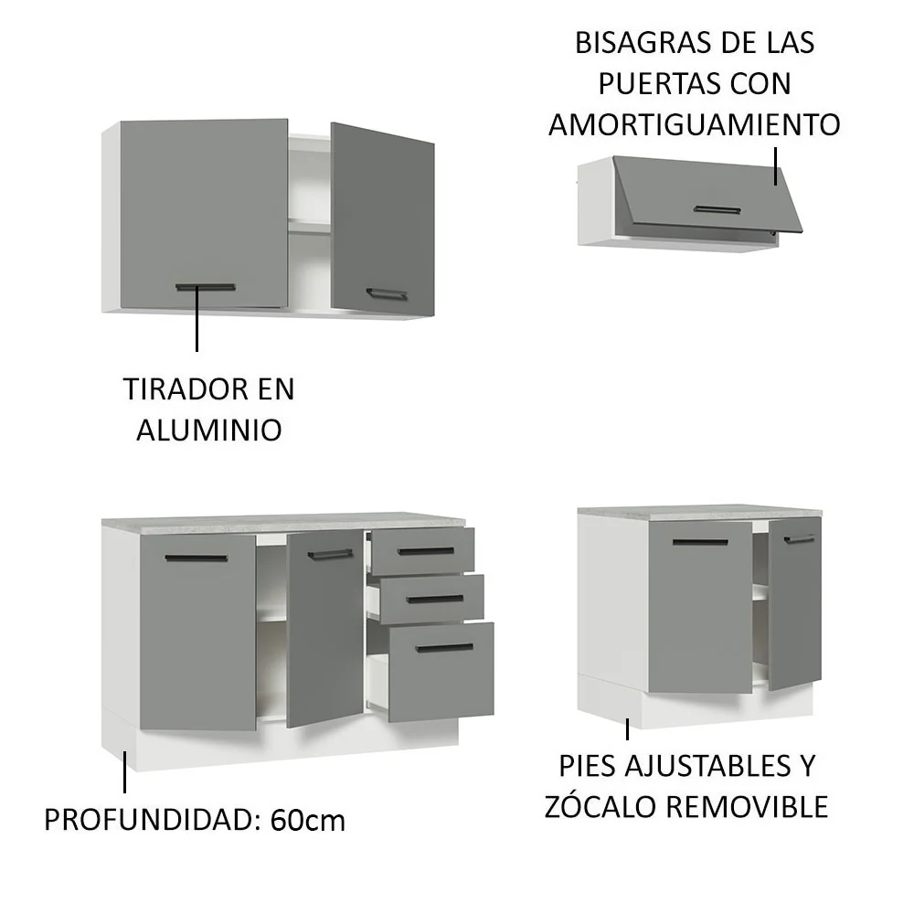 Kit Mueble para Garaje Multiuso Madesa Agata 200cm MG - Image 4