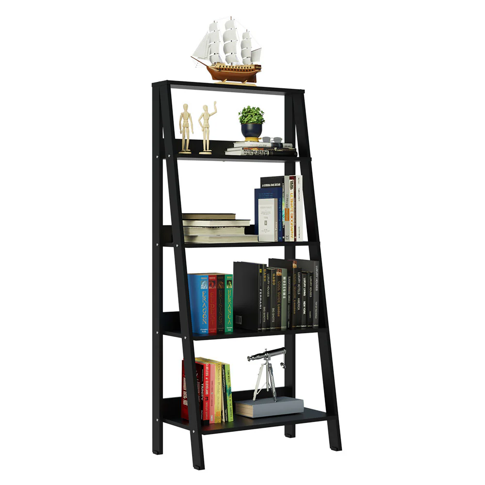 Kit Oficina Home Office con Mesa Industrial + Estante Escalera Negro Madesa - Image 9