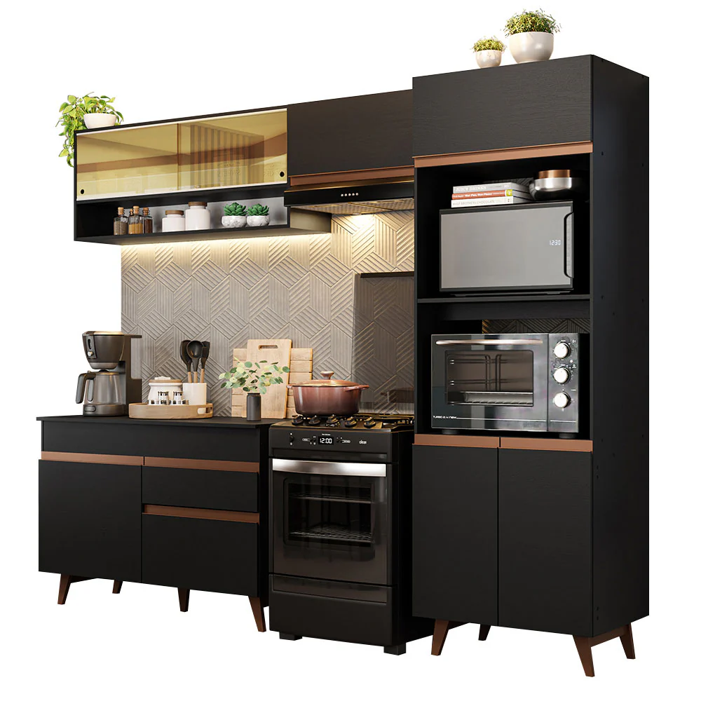 Combo completo de Cocina 260 cm Reims Negro 12 - Image 3