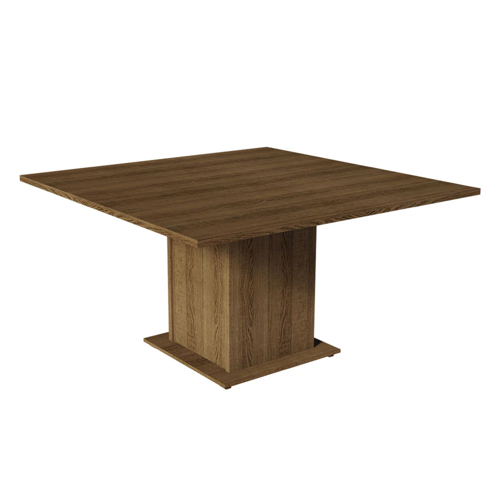 Mesa de Comedor Cuadrada con Tapa de Madera 5286A Marrón