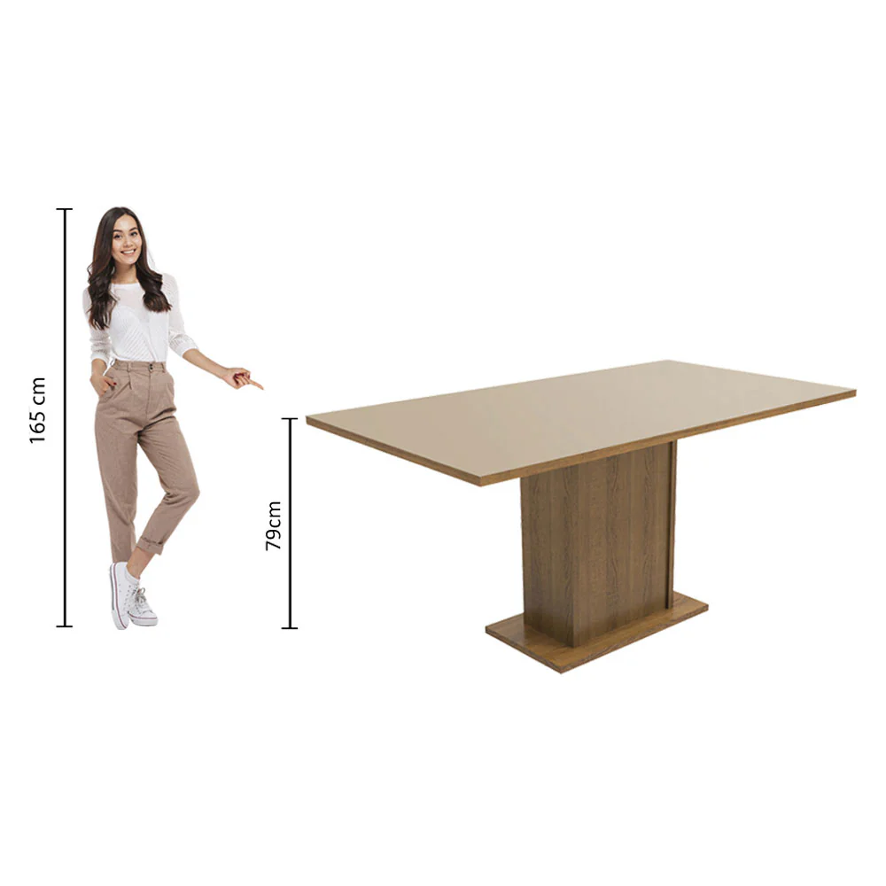 Mesa de Comedor Rectangular 5275 con Tapa de Madera - Image 3