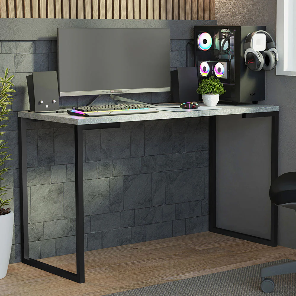 Mesa de Escritorio Industrial Gris 120cm Mood Madesa